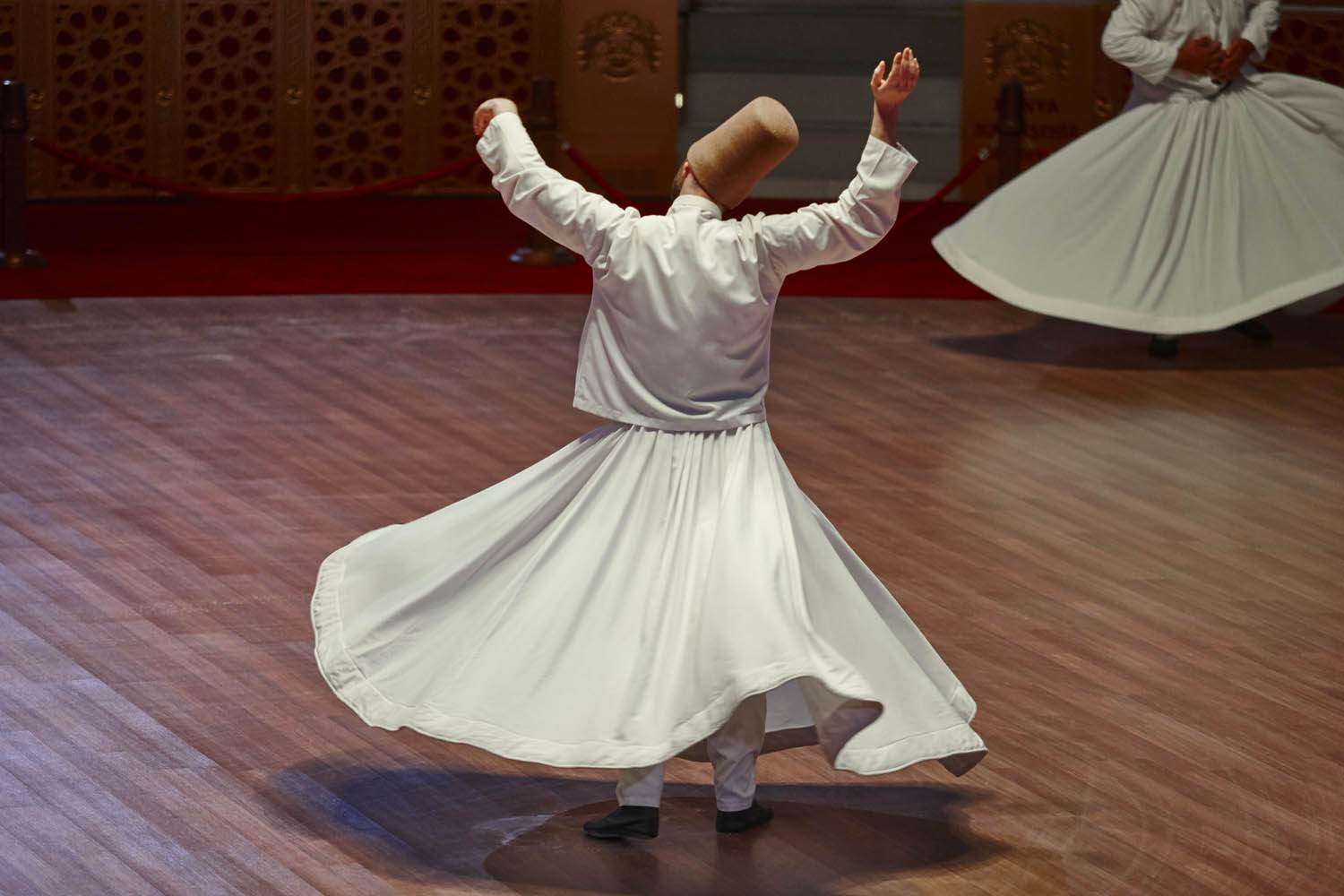 Dervish spirituality ceremony in Mevlana culture center. Sema. K